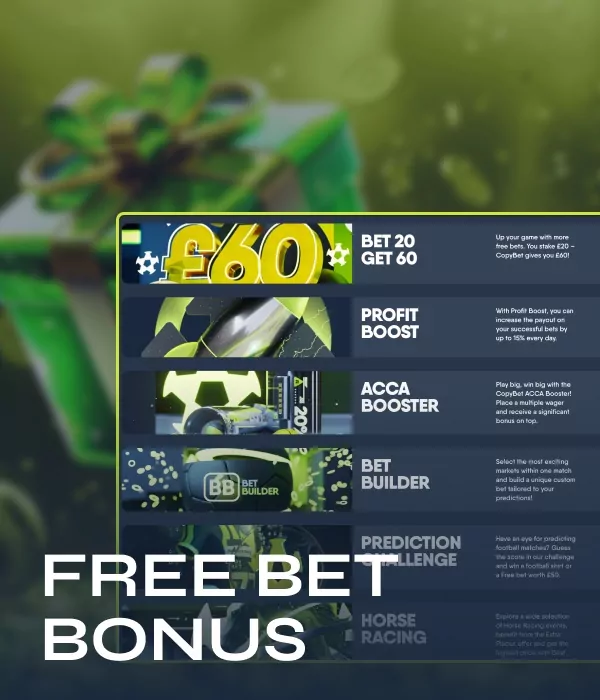 free bet bonus for CopyBet